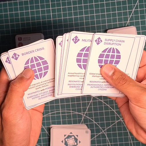 A thumbnail of a deck of fanned event cards.